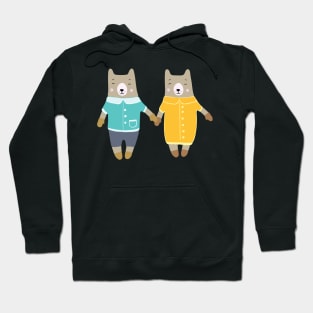 Cute pair of happy bears Hoodie